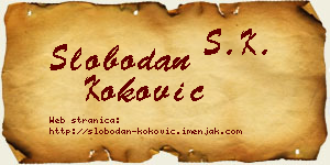 Slobodan Koković vizit kartica